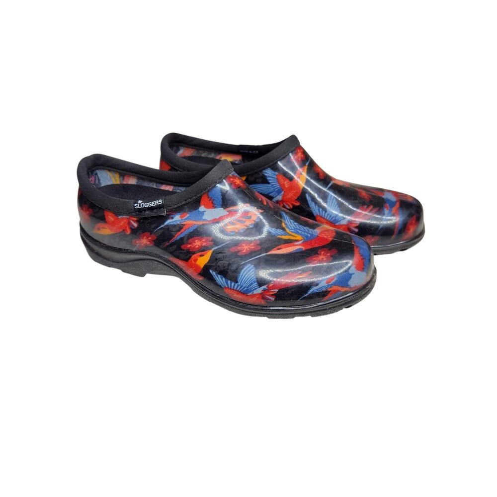 Sloggers Garden Clogs Waterproof Slip On Shoes Birds Comfort Utility 7
